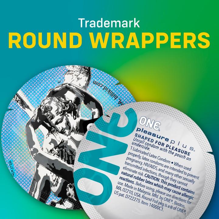 Actual product image One Pleasure Plus condoms with ribbed pouch (12 pcs.)