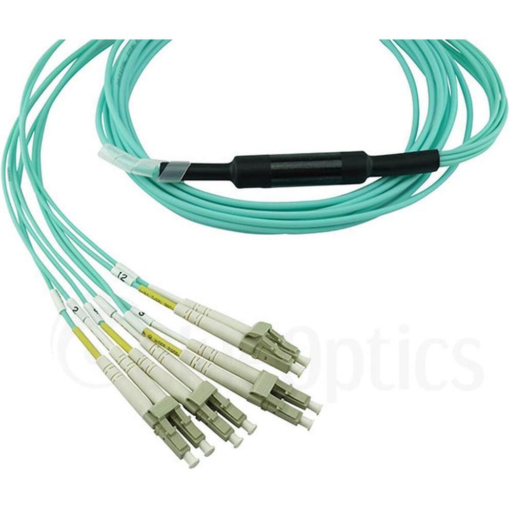 BlueOptics OCTCABLE2M-SR kompatibles MPO-4xLC OM3 Patchkabel 2 Meter, Transceiver, Violett
