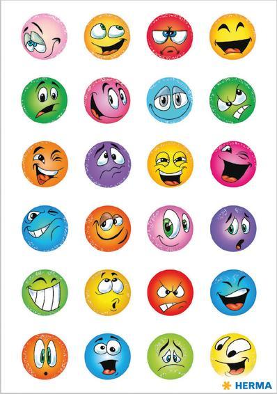 Actual product image HERMA Sticker Emoji (48 Sticker)