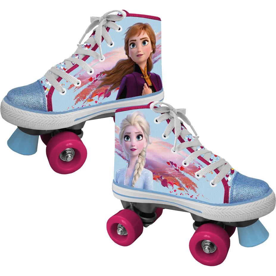 Power Play, Mädchen, Rollschuhe, Disney Frost 2 Side-by-Side Roller Skates Grösse 33-34 (33, 33.5, 34), Mehrfarbig
