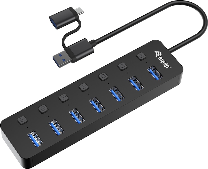 equip 128965 (USB-A, USB-C, 7 Ports)