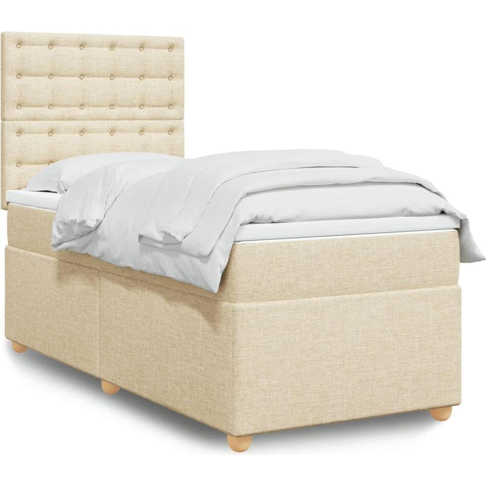 VidaXL, Bett, Bo x springbett mit Matratze 80 x 200 cm Stoff (80 x 200 cm)