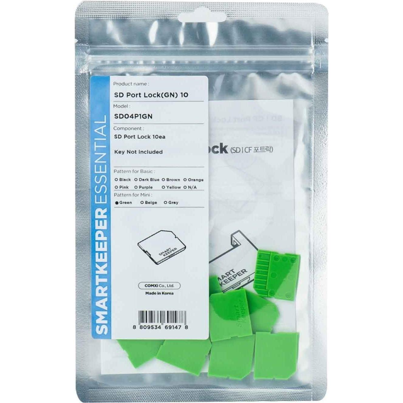 Smart Keeper SMARTKEEPER ESSENTIAL 10x Micro SD Port Blocker Grün, Sicurezza notebook, Verde