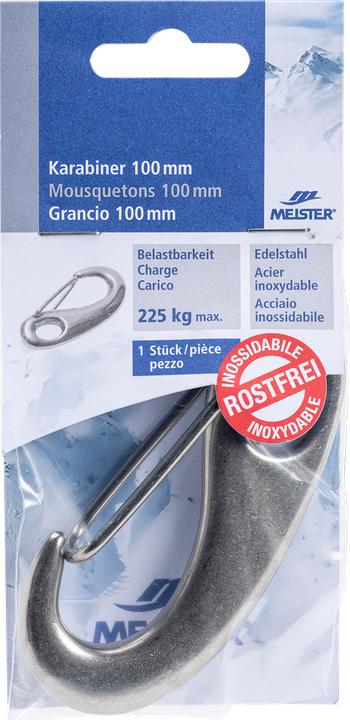 Meister Karabinerhaken Edelstahl 100x45 mm
