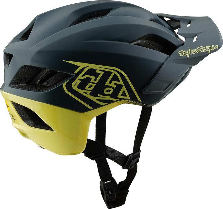 Produktbild Troy Lee Designs Flowline SE MIPS Helm, Badge, gray/glo yellow, M/L | 57-59cm (57 - 59 cm)