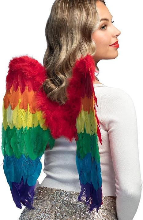 Actual product image Fasnacht Angel wings rainbow