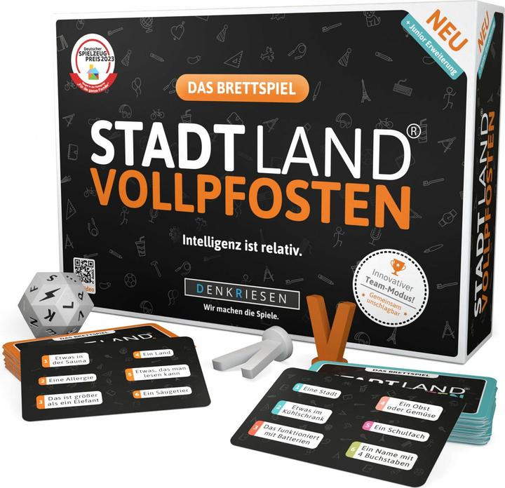 Actual product image Denkriesen Stadt Land Vollpfosten - Board game + Junior expansion (d) (German, 4 - 12 Players)