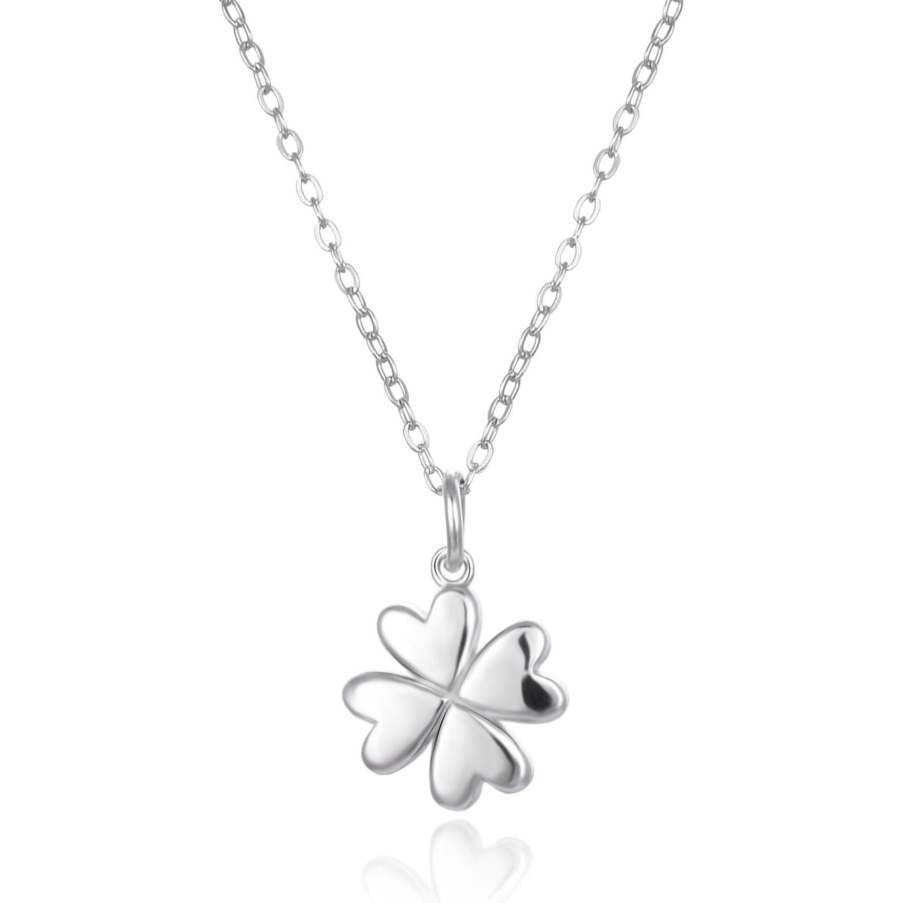 Agato, Ciondolo collana, - Silver necklace Four-leaf clover AGT-N043X (chain. pendant), (Argento)