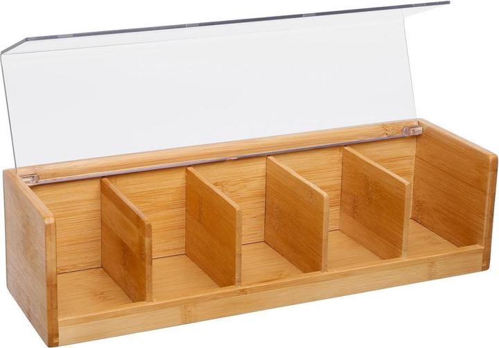 Actual product image 5Five Bamboo storage box with 5 compartments (11 cm, 1x)