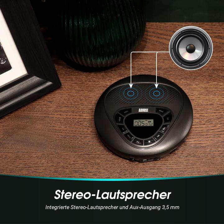 Actual product image August Tragbarer CD-Player SE10B