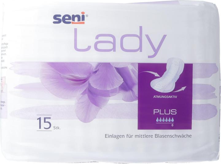 Immagine prodotto Seni Lady Plus Insert traspirante anatomico 20.5x42cm 6 gocce (15 x)