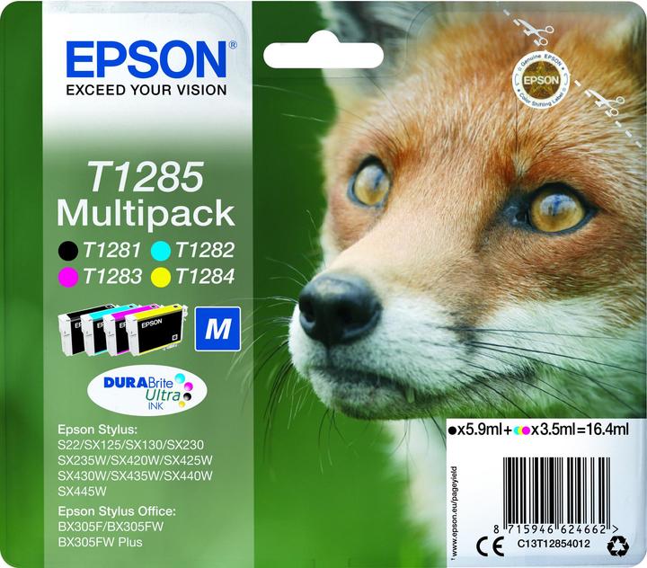 Actual product image Epson MULTIPACK 4-COL T1285 INK SECU (M, FC, C, Y)