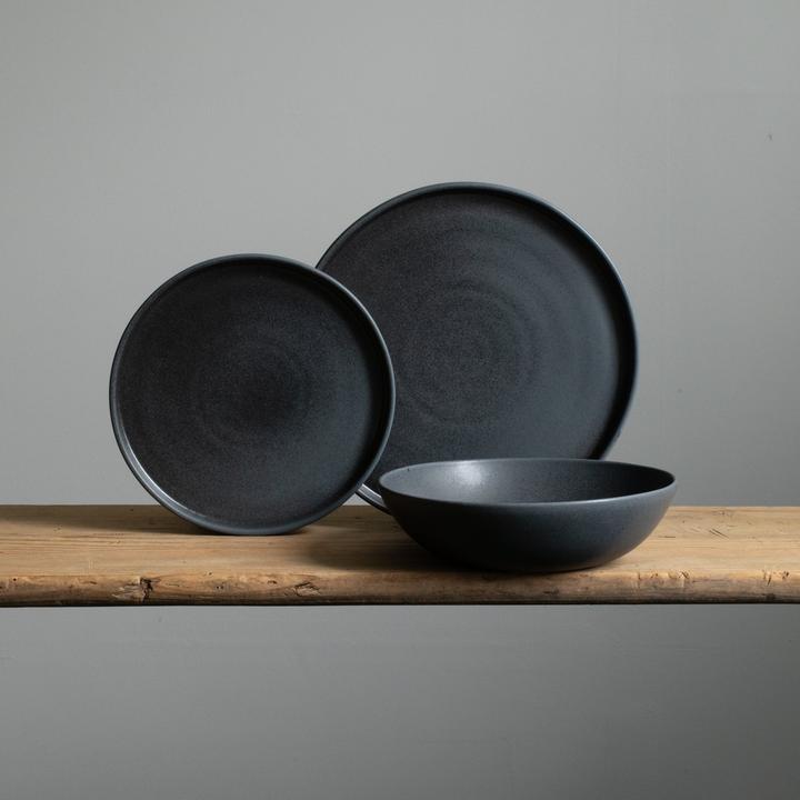 Actual product image Atelier Agave Pasta Tableware Set 12-pieces Matte Black (12 pcs.)