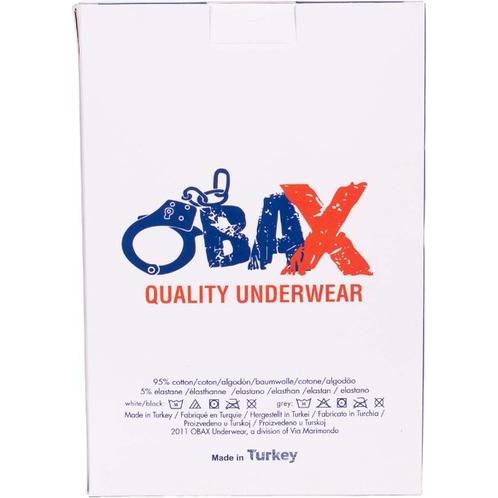 Obax Herren-Boxer-Unterwäsche 3p Blau/Grau/Rot XL (XL) (43730174)