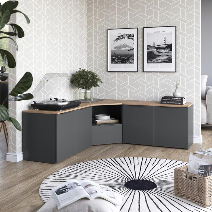 Immagine prodotto Vicco Wohnwand Wido, Anthrazit/Sonoma, 3 Teile (80 x 50 x 40 cm)