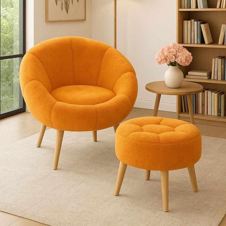 Produktbild Atelier del Sofa Lida Wing Chair & Pouffe Set (2 Pieces)