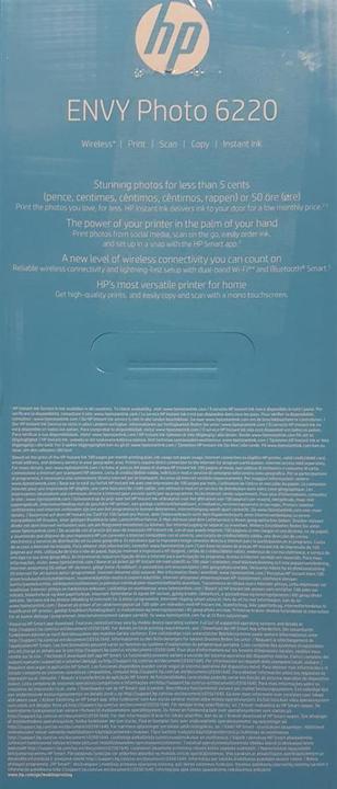 Produktbild HP Envy Photo 6220 All-in-One - Multifunktionsdrucker - Farbe - Tintenstrahl - 216 (Tintentank, Farbe)