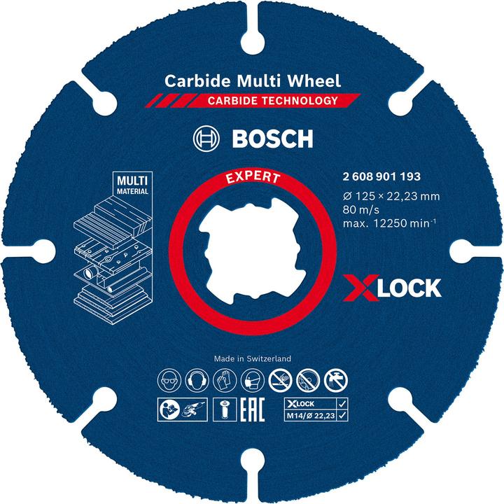 Immagine prodotto Bosch Professional Zubehör Expert Carbide Multi Wheel X-LOCK, 125 mm, 22,23 mm
