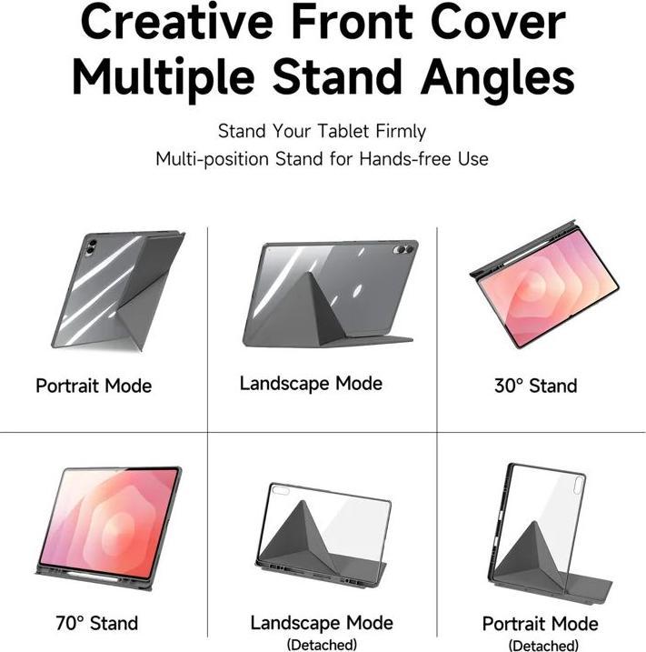 Immagine prodotto Samsung Galaxy Tab S11 Ultra - Ducis Domo Series, aufstellbares Flip-Etui, Grau (Samsung Galaxy Tab S11 Ultra)