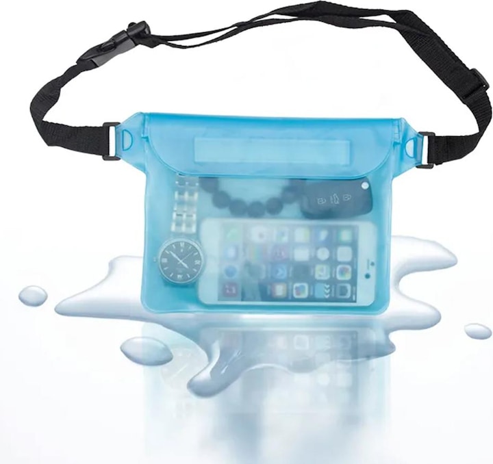 Productafbeelding Techsuit - Waterproof Pouch - Universal Silicone Big Bag for Accessories - Blue