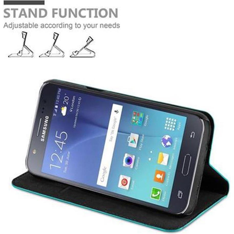 Thumbnail - Cadorabo Book Invisible Magnet Cover (Samsung Galaxy J5 (2015)), Smartphone Hülle, Türkis