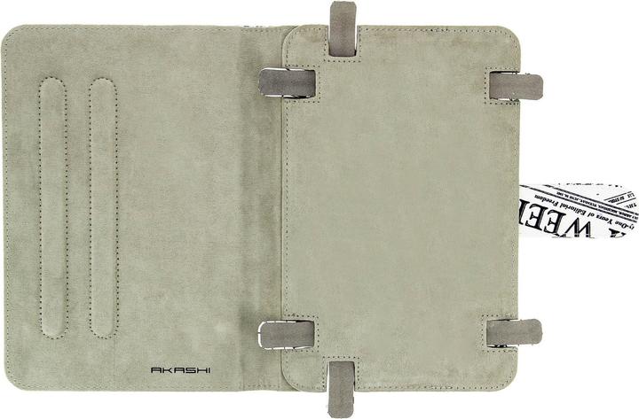 Produktbild Akashi Universal Flip-Cover für 7" bis 8" Tablets – Newspapers Design – Weiss (Universal)