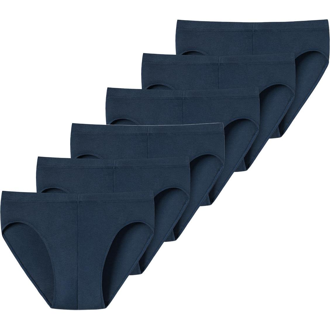 Uncover by Schiesser, Herren, Unterhosen, 6er Pack Basic Mini Slip / Unterhose, Blau, (L, 6er Pack)