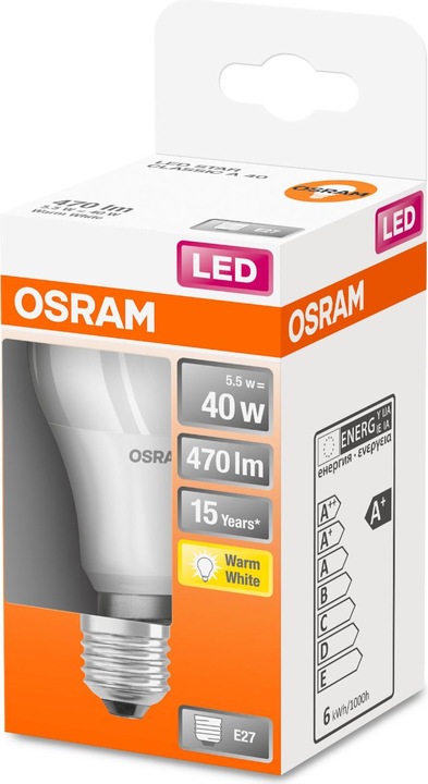 Immagine prodotto Osram Star Classic P (E27, 5.50 W, 470 lm, 1 x, F)