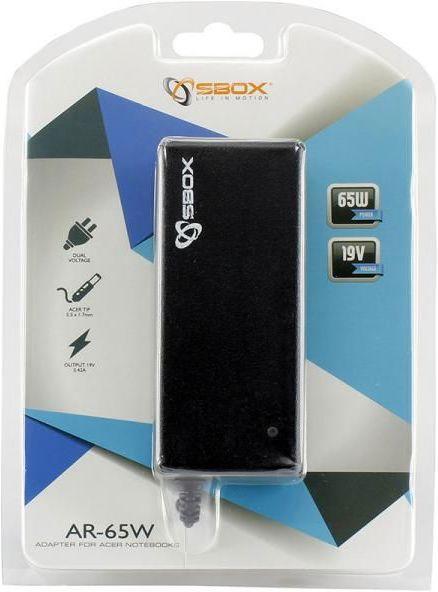 Actual product image Sbox Adapter for Acer notebooks AR-65W (65 W)