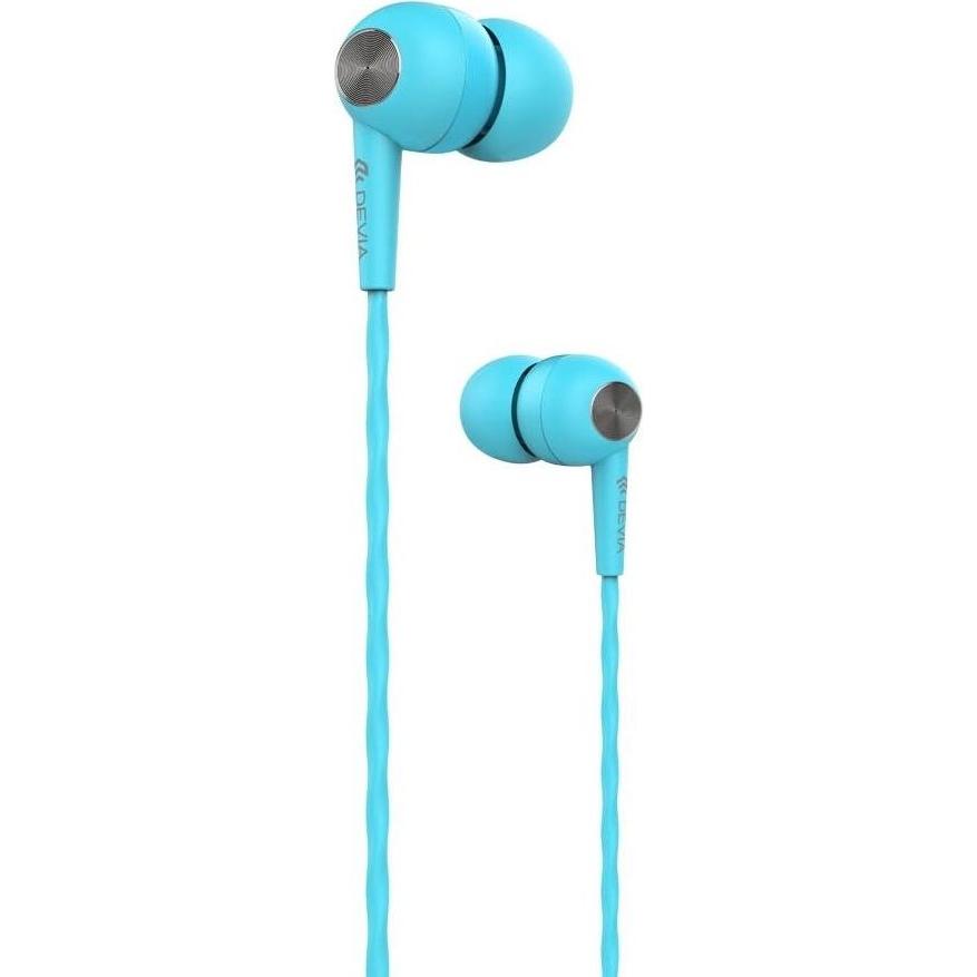 Devia Kintone Headset V2 (3.5mm) blue (Kabelgebunden), Kopfhörer, Blau