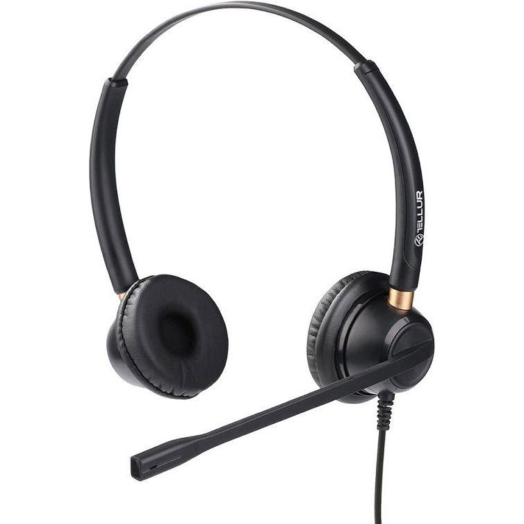 Tellur Voice 520N Binaural USB (Kabelgebunden), Kopfhörer, Schwarz
