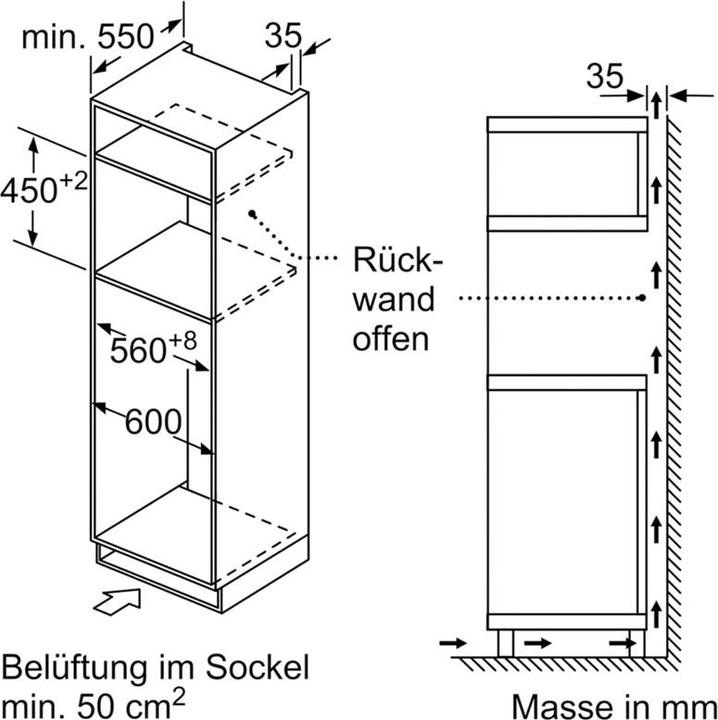 Produktbild Bosch Hausgeräte CMA585GB1 Einbau Mikrowelle mit Heissluft 60x45cm 230V
