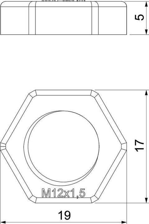Produktbild OBO Bettermann OBO Gegenmutter 116 M M12 (M12)