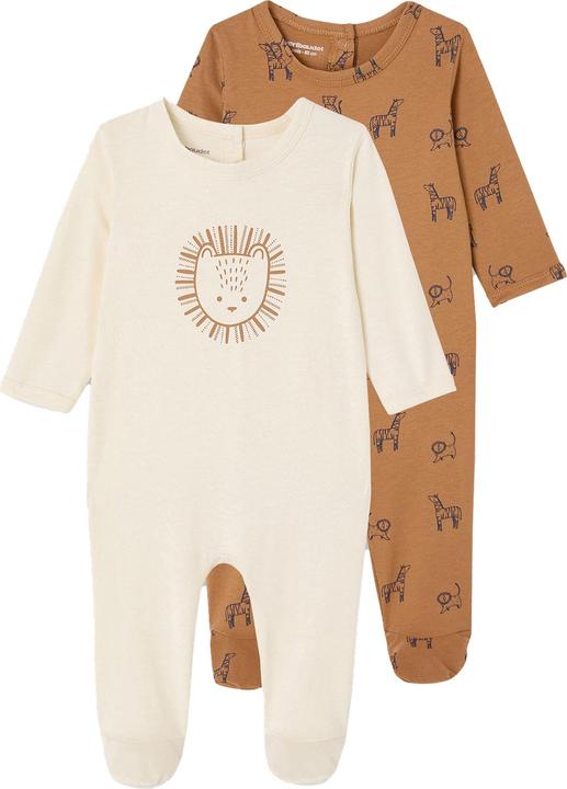 Produktbild Vertbaudet Bio-Kollektion: 2er-Pack Baby Strampler SAFARI (50)