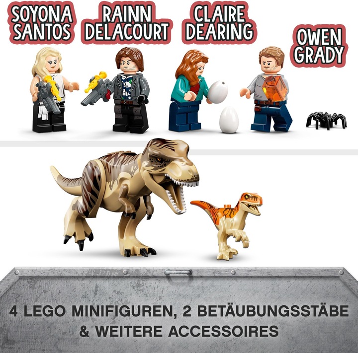 Immagine prodotto LEGO T. Rex e Atrociraptor: epidemia di dinosauri (76948, LEGO Jurassic World)