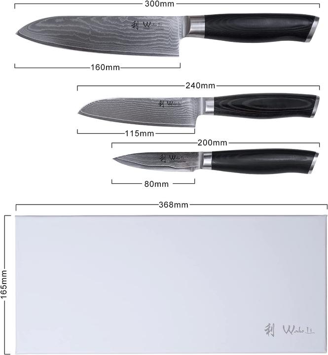 Actual product image Wakoli Damascus knife (16 cm)