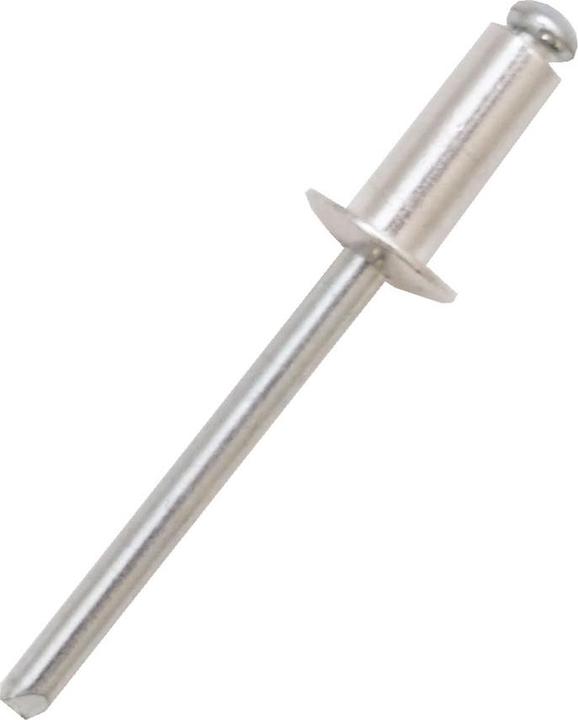 RS PRO Rivet aveugle, Ø 4mm x 10mm, Gris, Acier, 4.1mm, min. 4mm, max. 6mm