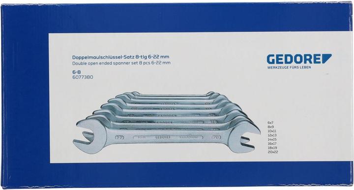 Image du produit Gedore 6-8 Jeu de clés à fourche double 8 pièces 6-22 mm (22 mm)