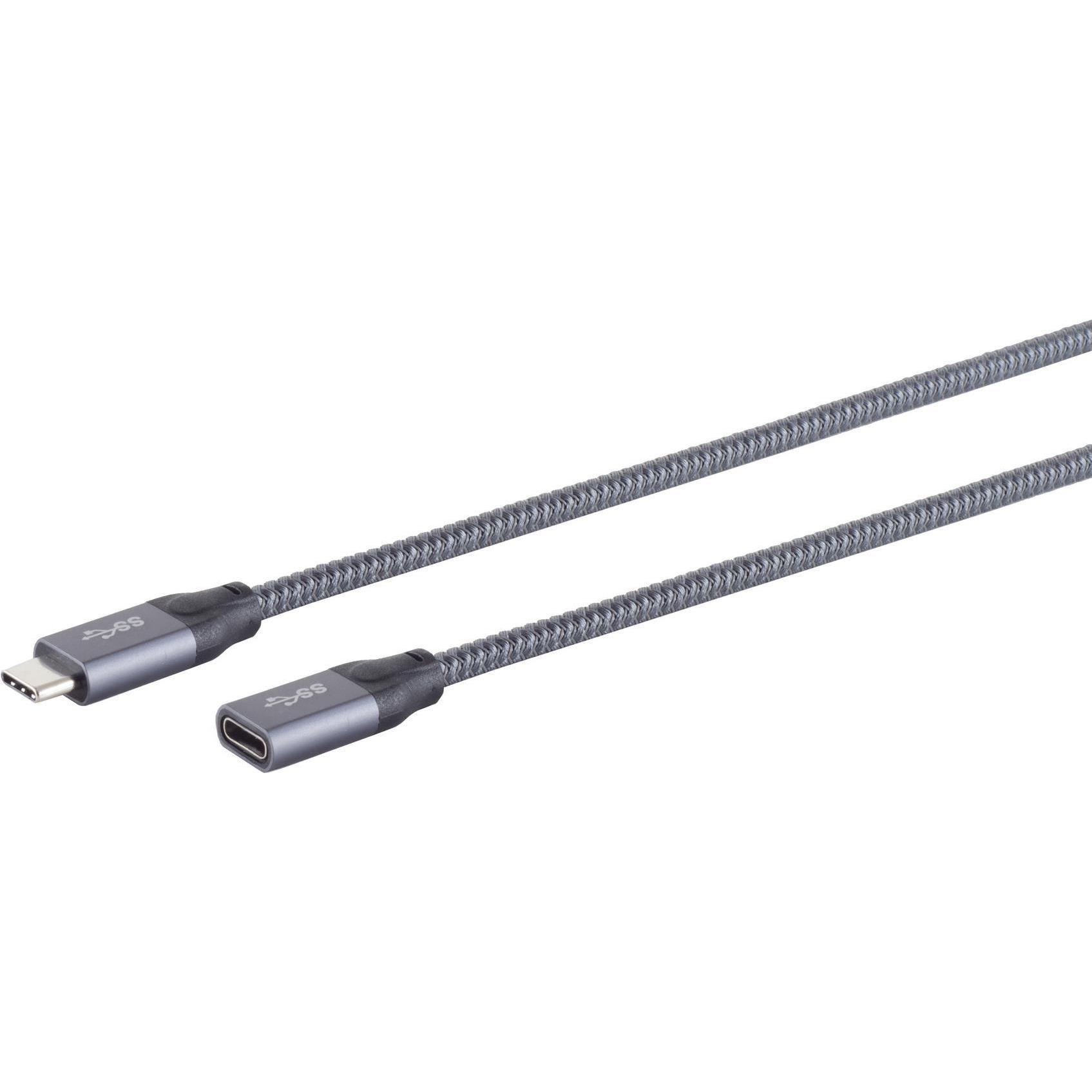 Shiverpeaks S/CONN maximum connectivity USB C-C Kabel--USB-C Verlängerungskabel, 3.2 Gen 2, Pro, 0,5m (0.50 m, USB 3.2 G...