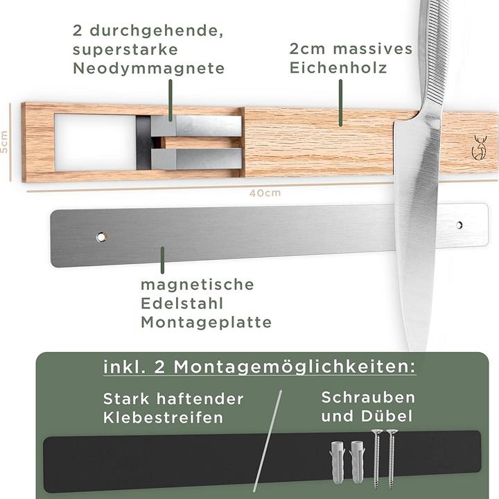 Produktbild Messerleiste Eiche