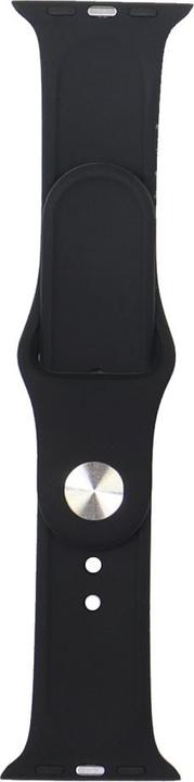 Actual product image Karl Lagerfeld Geometric Pattern Silicone Watch Strap for Apple Watch 40 / 41 / 42 mm - black (Silicon)