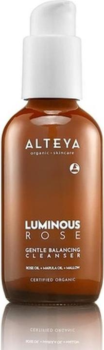 Produktbild Alteya Organics Luminous Rose Cleanser 120ml Glass Hybrid Face Wash mit Rosenöl - Alle Hauttypen (Reinigungsschaum, 1000 ml)