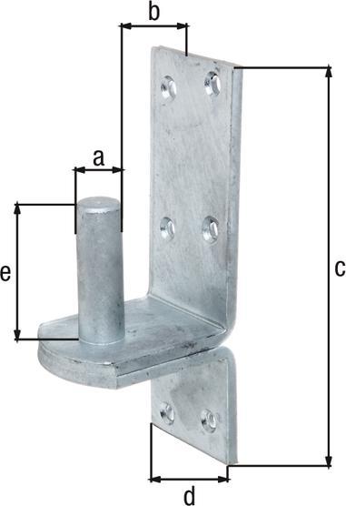 Produktbild GAH Kloben DII auf Platte 20x35mm feuerverzinkt (Kloben)