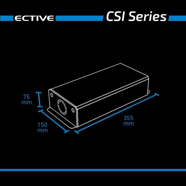 Immagine prodotto Ective CSI52 Sine Charger Inverter 500W/12V Sine Inverter con caricatore e NVS