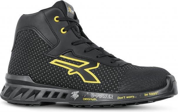 Upower Joe Black Yellow High Shoes Number