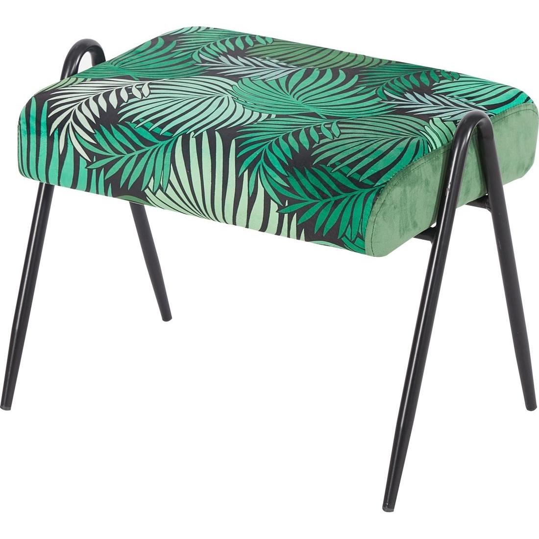 HTI-Living, Hocker + Pouf, Polsterhocker B/H/T 55 x 42 x 39 cm Olean Leaf Grün
