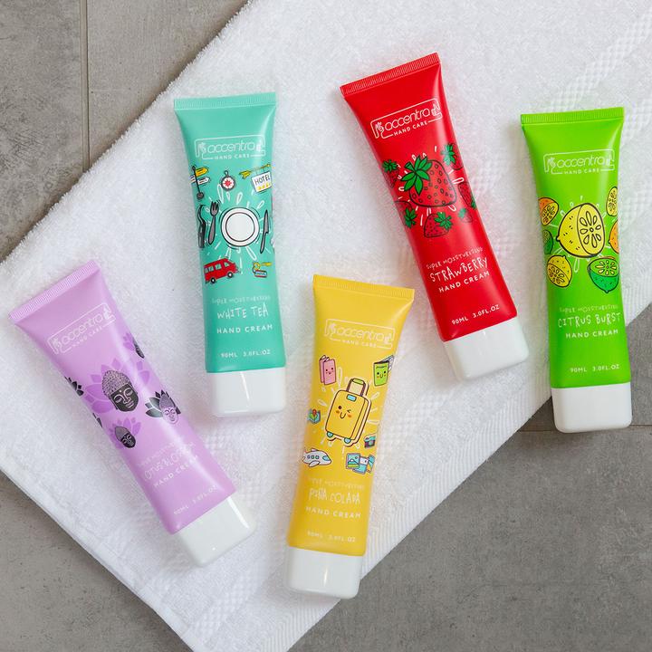 Actual product image Accentra Hand cream HAND CARE COLLECTION in tube, 90ml, design: citrus, fragrance: citrus, colour: green