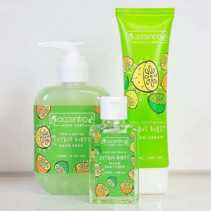 Actual product image Accentra Hand cream HAND CARE COLLECTION in tube, 90ml, design: citrus, fragrance: citrus, colour: green