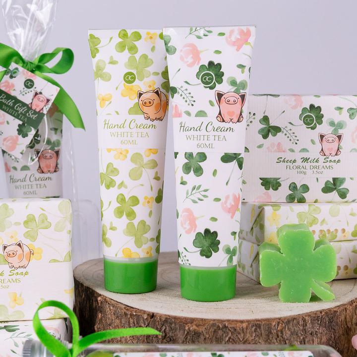 Produktbild Accentra Hand- & Nagelcreme VIEL GLÜCK in der Tube, 60ml, 2 sortierte Motive, Duft: Weisser Tee, Farbe: