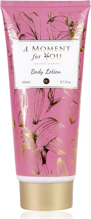 Produktbild Accentra Bodylotion A MOMENT FOR YOU in Tube, 200ml, Duft: Golden Jasmine, Farbe: altrosa/gold, VE 6/24